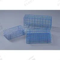 Tube Rack: 4 1/2 in Overall Wd, 15 3/4 in Overall Ht, Steel, Blue, (72) Places, 72 Compartments (MPN F18750-0001). Key specifications — Material: Steel; Mounting Location: Benchtop; Color: Blue; Product Type: Test Tube Rack; Total Holding Capacity: (72) Places; Brand: SP SCIENCEWARE.