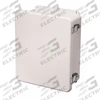 WIEGMANN Enclosure: Fiberglass, 10 in x 8 in x 4 in, NEMA 1/12/3R/4X/6P, Hinged, Solid Cover (MPN HW-WHJ100804CHQR). Key specifications — Brand: WIEGMANN; Closure Method: Padlock Hasp; Knockouts: Not Included.