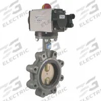 MILWAUKEE VALVE Pneumatically Actuated Butterfly Valve: For Water Media, Air to Spring, Ductile Iron (MPN GLB33E D 4). Key specifications — Brand: MILWAUKEE VALVE; Pilot Solenoid Voltage: Not Included.