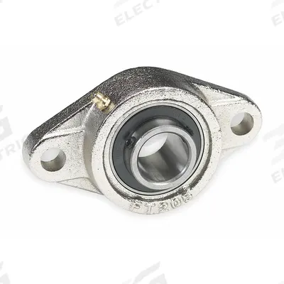 DAYTON 2 Bolt Flange Bearing: Radial Ball, 1 3/16 in Bore, Cast Iron, Set Screws - General Purpose Flange-Mount Ball Bearings