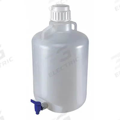 APPROVED VENDOR Carboy: 20 L, 5.28 gal, Polypropylene, 285 mm Body Dia, Spigot, 2 Handles - Round Carboys & Jugs with Spigots