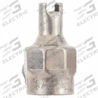 HALTEC Screwdriver Valve Cap: Tire Valve Caps, Screwdriver Seal, Hex, Silver, 1/2 in Overall Lg (MPN A-100-VC-2). Key specifications — Compatible Valve Size: Standard Bore; Color: Silver; Product Type: Tire Valve Caps; Shape: Hex; Design: Screwdriver Seal; Compatible Thread Size: 0.307-32; Material: Metal; Brand: HALTEC.