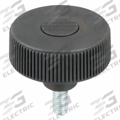 KIPP Hand Knob: Knurled, Plastic w/ Steel Thread, M10 Thread, 20 mm Thread Lg - Knurled Knobs with Threaded Stud