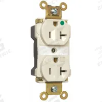 PASS & SEYMOUR Receptacle: Hospital Grade, Duplex, 5-20R, White, 125V AC, 20 A, 2 Pole / 3 Wire (MPN PT8300ILW). Key specifications — attr1367147: PASS & SEYMOUR.
