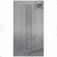 Cryo Box Holder: 8 1/4 in Overall Wd, 30 in Overall Ht, 5 3/8 in Overall Lg, PETG, Clear, (28) Boxes (MPN CRYO28-M). Key specifications — Material: PETG; Mounting Location: Wall; Color: Clear; Product Type: Cryo Box Holder; Total Holding Capacity: (28) Boxes; Brand: POLTEX.