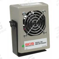 SCS Mini Air Ionizer: 2 in Overall Dp, 4 1/2 in Overall Ht, 3 3/8 in Overall Wd, 3 ft RJ-11 Cable (MPN 960). Key specifications — Product Type: Benchtop Ionizer; Brand: SCS.