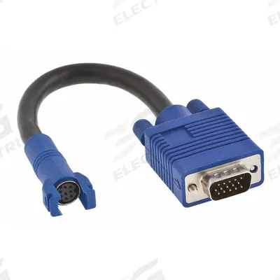 HUBBELL PREMISE WIRING Trunk Cable Adapter: (1) VGA Female x (1) 8-Pin DIN Female Adapter - Analog & Digital Video Splitters & Adapters