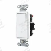 HUBBELL Wall Switch: Rocker Switch, 3-Way, Maintained, White, 120/277V AC, 15 A (MPN DS315STW). Key specifications — Illuminated: No; Voltage Rating: 120/277V AC.