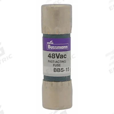 BUSSMANN Fuse: BBS Series, Midget, Fast-Acting, 20 A, 48 V AC, 13/32 in x 1 3/8 in - Fast-Acting Cylindrical Fuses