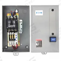 EATON Definite Purpose Magnetic Motor Starter: Non-Reversing, 3 Poles, 30 A, 208-240V AC Coil (MPN A25CGC30B). Key specifications — Brand: EATON; Thermal Units Required: 3 Thermal Units Required (Not Included).