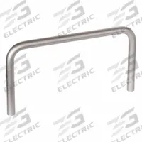 JW WINCO Pull Handle: Weld-On, Stainless Steel, Silver, 7.87 in Mounting Hole Center to Center (MPN 435.3-16-200-125-NI). Key specifications — Screw Size: 4 mm; Brand: JW WINCO; Color: Silver.