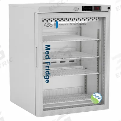 AMERICAN BIOTECH SUPPLY Pharmacy Refrigerator: 5.2 cu ft, Undercounter, 1°C to 10°C - Pharmacy & Vaccine Refrigerators