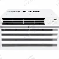 LG Window Air Conditioner: 300 sq ft – 340 sq ft, 8,000 BtuH, 115V AC, 5-15P, Cooling Only, Fixed (MPN LW8024RD). Key specifications — Brand: LG; Combined Energy Efficiency Ratio (CEER) Rating: 12.0; Voltage: 115V AC; NEMA Plug Configuration: 5-15P; Special Features_Broad: Wi-Fi.