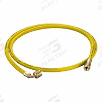 YELLOW JACKET Hose,Yellow: 5 ft Lg, 90° Angle, Yellow, Nylon, Single Hose, Anti-Blowback Valve (MPN 30660). Key specifications — Brand: YELLOW JACKET; Includes Valve: Yes.