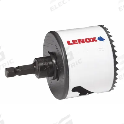 LENOX Hole Saw: 2 1/2 in Saw Dia., 4/5 Teeth per Inch, 1 7/8 in Max. Cutting Dp - Multi-Material-Cutting Hole Saws with Attached Arbor