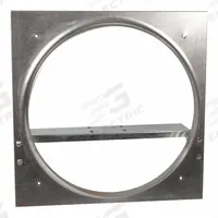 Exhaust Fan Venturi Frame: Steel, For 16 in Blade Dia, 18 1/2 in x 18 1/2 in (MPN 10E034). Key specifications — Brand: DAYTON; Includes: Slotted Motor Base; Material: Steel.