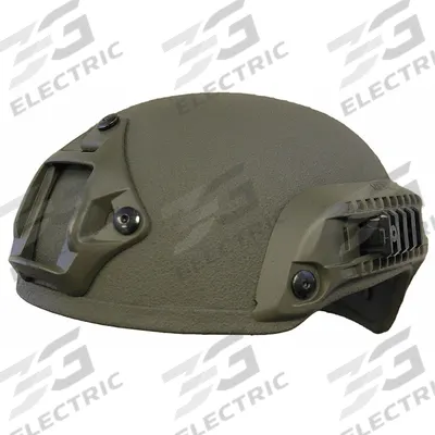 UNITED SHIELD Level IIIA Combat Helmet: L Fits Hat Size, Aramid, 1/2 in Pad Thick