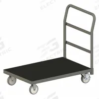 APPROVED VENDOR Platform Truck: 1,400 lb, 60 in L x 30 in W x 7 7/8 in H Deck, Solid, 12 ga Deck (MPN EPTRM30605PU95). Key specifications — Side Panel Type: No Side Panels; Brand: APPROVED VENDOR; Color: Gray; Caster/Wheel Configuration: (2) Swivel.