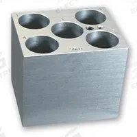 BENCHMARK SCIENTIFIC Digital Dry Bath Block: Aluminum, 3 in Overall Wd, 3 3/4 in Overall Lg, 5 Wells (MPN BSW50). Key specifications — Product Type: Dry Bath Block; Material: Aluminum; Volume Capacity: 50 mL; Brand: BENCHMARK SCIENTIFIC.