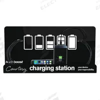 KWIKBOOST Device Charging Station: (4) 9 in Lightning/(4) 9 in Type C cables, 9 in Overall Ht (MPN KB99033). Key specifications — Includes: (4) 9 in Lightning; Brand: KWIKBOOST; Features: Generic "Basic" Graphics.