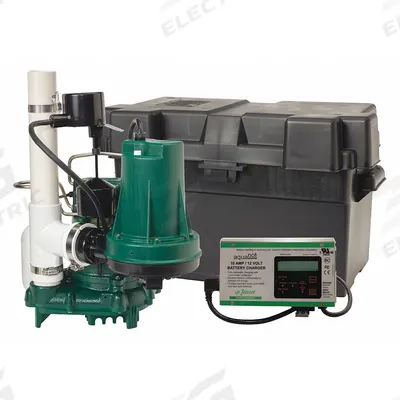ZOELLER Sump/Battery Back-Up System: 3/10 hp, 120V AC, 19 ft Max. Head (Primary Pump) - General Purpose Combination Sump Pump Systems