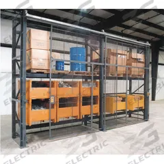 WIRECRAFTERS Enclosure Kit: 3 Bays, 96 in x 36 in x 144 in, 10 ga, Steel, Powder Coated, Gray (MPN RE81236SD3). Key specifications — Brand: WIRECRAFTERS; Material: Steel; Includes: (3) Sliding Doors; Includes Hardware: Yes; Finish: Powder Coated; Color: Gray.