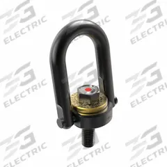 JERGENS Hoist Ring: Pivot/Swivel, w/Indicator, Black Oxide-Coated Steel, 1"-8, Max. 10,000 lb (MPN 23425LC). Key specifications — attr994472: JERGENS; attr994492: 1"-8; attr998493: Pulling.