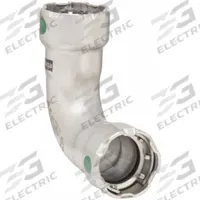 VIEGA MEGAPRESS Crimp Elbow Fitting: 1/2 in Pipe x 1/2 in Pipe Size, Press-fit x Press-fit, EPDM (MPN 90005). Key specifications — Brand: VIEGA MEGAPRESS.