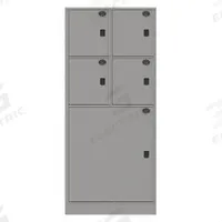 SENTINEL Law Enforcement Evidence Locker: Pass-Through Backing, Keyless Lift Latch, 5 Compartments (MPN 05AA-PT). Key specifications — Brand: SENTINEL; Product Ships: Assembled; Color: Gray.