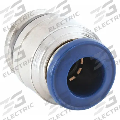 AIGNEP USA Push-Fit Fitting: 1/4 in OD x 1/4 in Pipe Size, Push-to-Connect x Universal Thread - Nickel-Plated Brass Tube Fittings