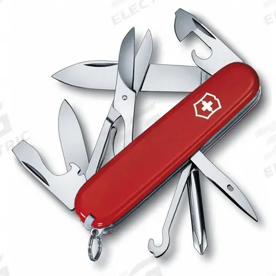 VICTORINOX SWISS ARMY Folding Knife: 8 Tools, 3 1/2 in Closed Lg, 6 1/4 in Open Lg - Multi-Tool Folding Knives