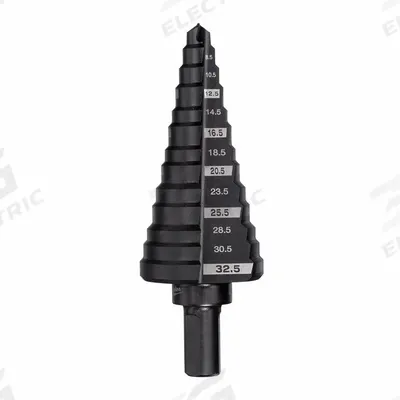 MILWAUKEE Step Drill Bit: 5 mm to 32.5 mm, Black Oxide HSS - High-Speed Steel Step Drill Bits