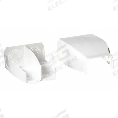 LEGRAND Divided Entrance End: CableSmart 40N2, 4 in Wd, 2 in Ht, Plastic - End Fittings for Multichannel Raceways