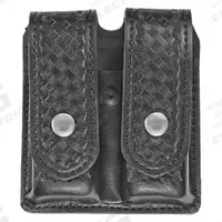 HEROS PRIDE Magazine Pouch: Black, Synthetic Leather, Basket Weave, 5 1/2 in x 1 3/8 in (MPN 1434WN). Key specifications — attr188437: Black; attr188438: Synthetic Leather; attr188431: Magazine Pouch.