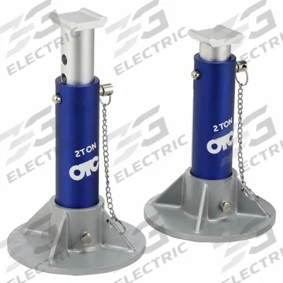 OTC Jack Stand: Pin Adjustment, 2 ton Load Capacity, 15 3/8 in Max Extended Ht - Light-Duty Jack Stands