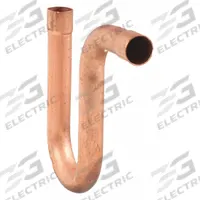 NIBCO Sweat Fitting P-Trap: 1/2 in CTS x 1/2 in CTS, Cup x FTG, Wrot Copper (MPN 698-1/2)