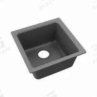 ELKAY Sink: 15 3/4 in Overall Lg, 15 3/4 in Overall Wd, 7 3/4 in Bowl Dp, 13 1/8 in Bowl Lg, 1 Bowls (MPN ELG1616GT0). Key specifications — Brand: ELKAY; Color Family: Silver/Gray.