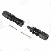 ETCON Solar Panel Cable Connector: MC4, 10 AWG/12 AWG/14 AWG/2.5 mm2/4 mm2/6 mm2 Wire Size, SC850C. Key specifications — Manufacturer Part Number: SC850C; Brand: ETCON; Connection Type: MC4; Contact Material: Tin-Plated Copper; Gender: Male.