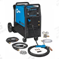 MILLER ELECTRIC Multiprocess Welder: Multimatic 255, DC, MIG/Stick Pack w/Running Gear (MPN 951767). Key specifications — Maximum Amperage (Stick): 275 A; Maximum Amperage (TIG): 275 A; Input Voltage (Nominal) (Merch - Table Column, Filters): 230V.
