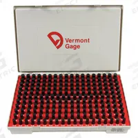 VERMONT GAGE Black Oxide-Coated Pin Gauge Set: Go (Plus), 10 mm to 13.98 mm, 0.02 mm Dia Increment (MPN 902100400). Key specifications — attr1182482: ZZ; attr1182483: +/-0.00020 in; attr1182499: VERMONT GAGE.