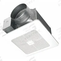 Bathroom Fan: Ceiling, 110 cfm_130 cfm_150 cfm Max, 0.3 sones, Occupancy Sensor, 3 Speed, Round Duct (MPN FV-1115VK3). Key specifications — Brand: PANASONIC; Nameplate Voltage: 120V AC; Sensor Type: Occupancy; Duct Shape: Round; Heater: Without Heater; Includes: Motion Sensor Cap; Mounting Location: Ceiling; Mounting Type: Bracket.