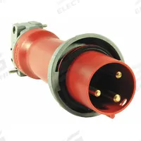 HUBBELL Pin and Sleeve Plug: Red, 480V AC, Single Phase, 100 A, 2 Pole, 3 Wire, IEC Grounding (MPN HBL3100P7W). Key specifications — Brand: HUBBELL.