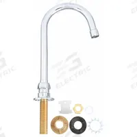 ZURN Spout: AquaSpec®, Spout, Gooseneck, Rigid/Swivel Spout, Brass, Chrome, 0.5 gpm Flow Rate (MPN Z821B0-XL-3F). Key specifications — Includes: Mounting Hardware; Product Type: Spout; Spout Style: Rigid/Swivel; Body Material: Brass; Brand: ZURN.