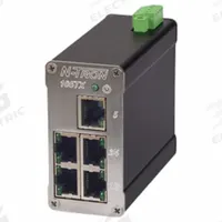 RED LION Ethernet Switch: Unmanaged, DIN Rail, 10 Ports, RJ45, 10/100 Base-TX/1 Gbps, IP30 (MPN 105TX). Key specifications — Port Type: RJ45; Manufacturer Part Number: 105TX; Brand: RED LION; Features: LED Link/Activity Status Indication; IP Rating: IP30; Maximum Input Voltage: 30V DC; Mounting Location: DIN Rail; Network Interface: 1 Gbps.