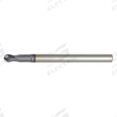 WIDIA HANITA Ball End Mill: Carbide, TiAlN Coated, 2 Flute, 6 mm Mill Dia, 6 mm LOC - Reduced-Neck Carbide Ball End Mills for Hardened Materials
