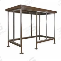 Smoking Shelter: Assembled, 4 Sides, 96 in x 144 in x 94 in, Steel, Brown (MPN SMK128 Style B). Key specifications — Brand: PORTA-KING; Frame Material: Steel; Finish: Two - Part Polyurethane.