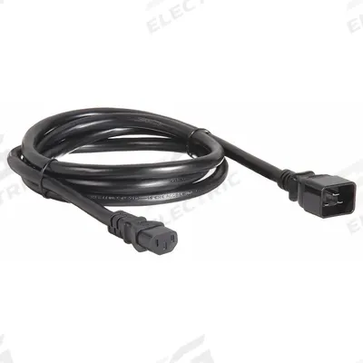 APC BY SCHNEIDER ELECTRIC Power Cord: 6 1/2 ft Lg, 3/12, C20 Plug, C13 Receptacle, SJT - Electronic Equipment Power Cords