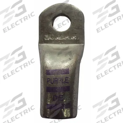 WESTWARD Lug: Crimpable Side Terminal, Crimp/Solder, Copper/Tin, 2/0 ga, Orange - Crimpable Side Terminal Lugs