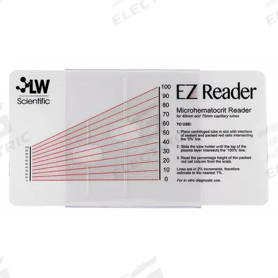 LW SCIENTIFIC Hematocrit Reader Card: 7 1/2 in Overall Lg, Centrifuges (MPN ZCP-EZRD-HEM7) - Centrifuge Tube Accessories