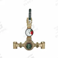 LEONARD VALVE Thermostatic Mixing Valve: 1 in Inlet Connection Size, 1 1/4 in Outlet Connection Size (MPN XL-82-LF-BDT). Key specifications — Includes: Check-stops with Strainer; Brand: LEONARD VALVE.